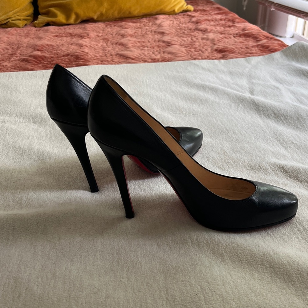 Louboutin Classic Black Leather Pumps